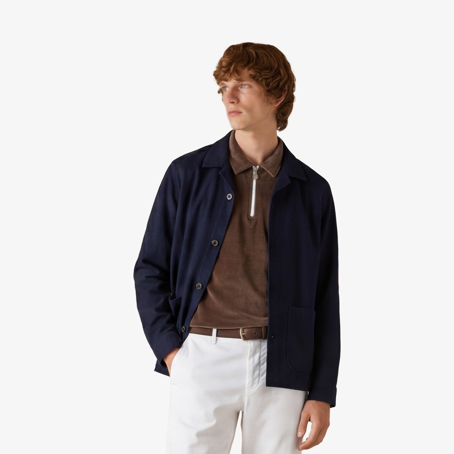 Chaqueta de trabajo de algodón Wael azul marino