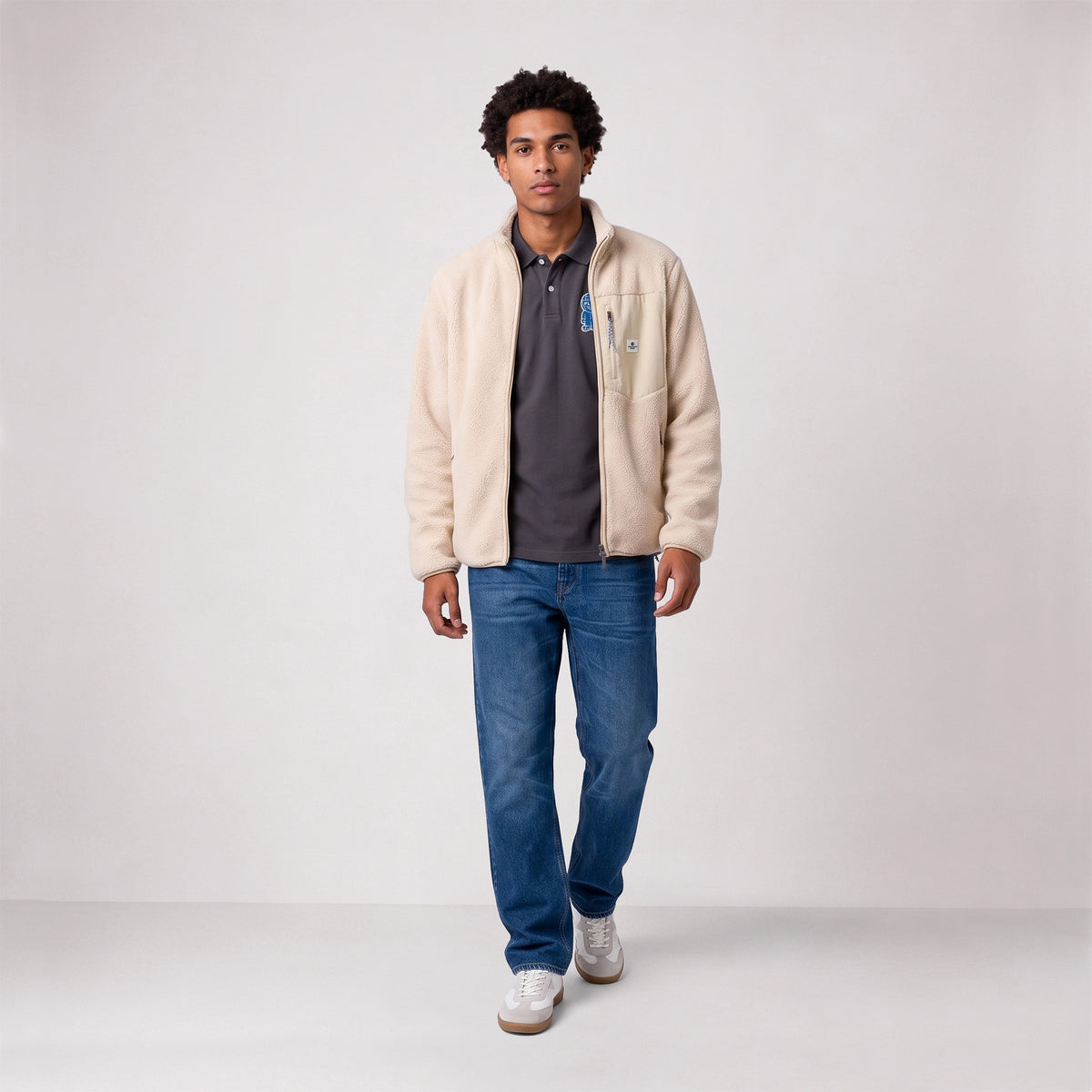 Veste polaire sherpa blanc ivoire Toronto SBPLAY