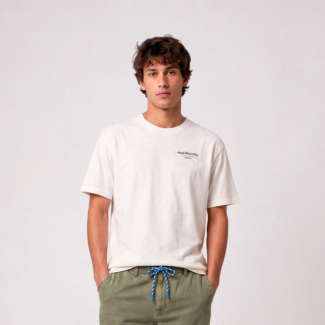 White Cotton Short-Sleeve T-Shirt "Munchies Call" by SBPLAY