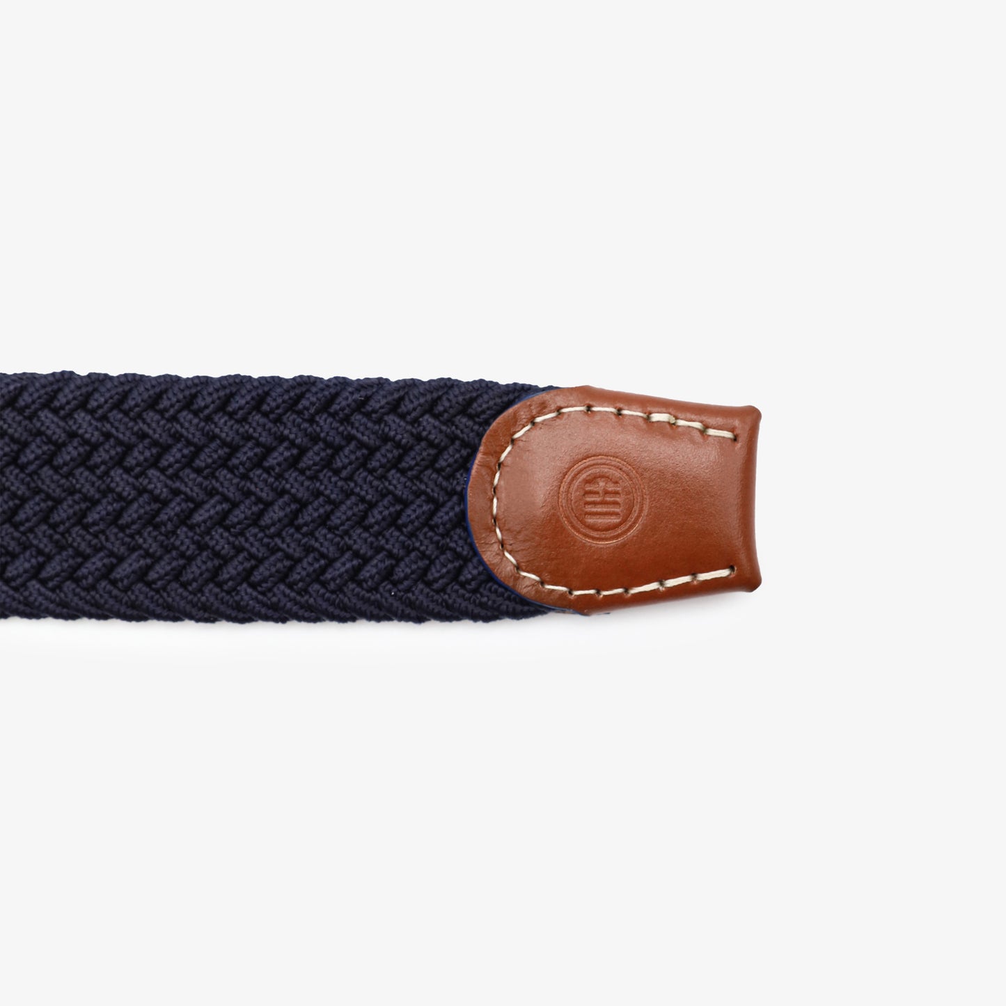 Ceinture élastiquée tréssée réglable bleu nuit