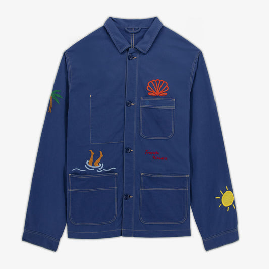 Wendel worker jacket embroidered in nation blue