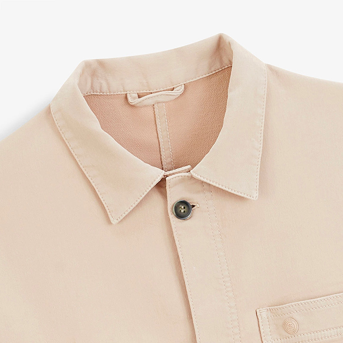 Veste worker Wendel chevron coton beige travertin