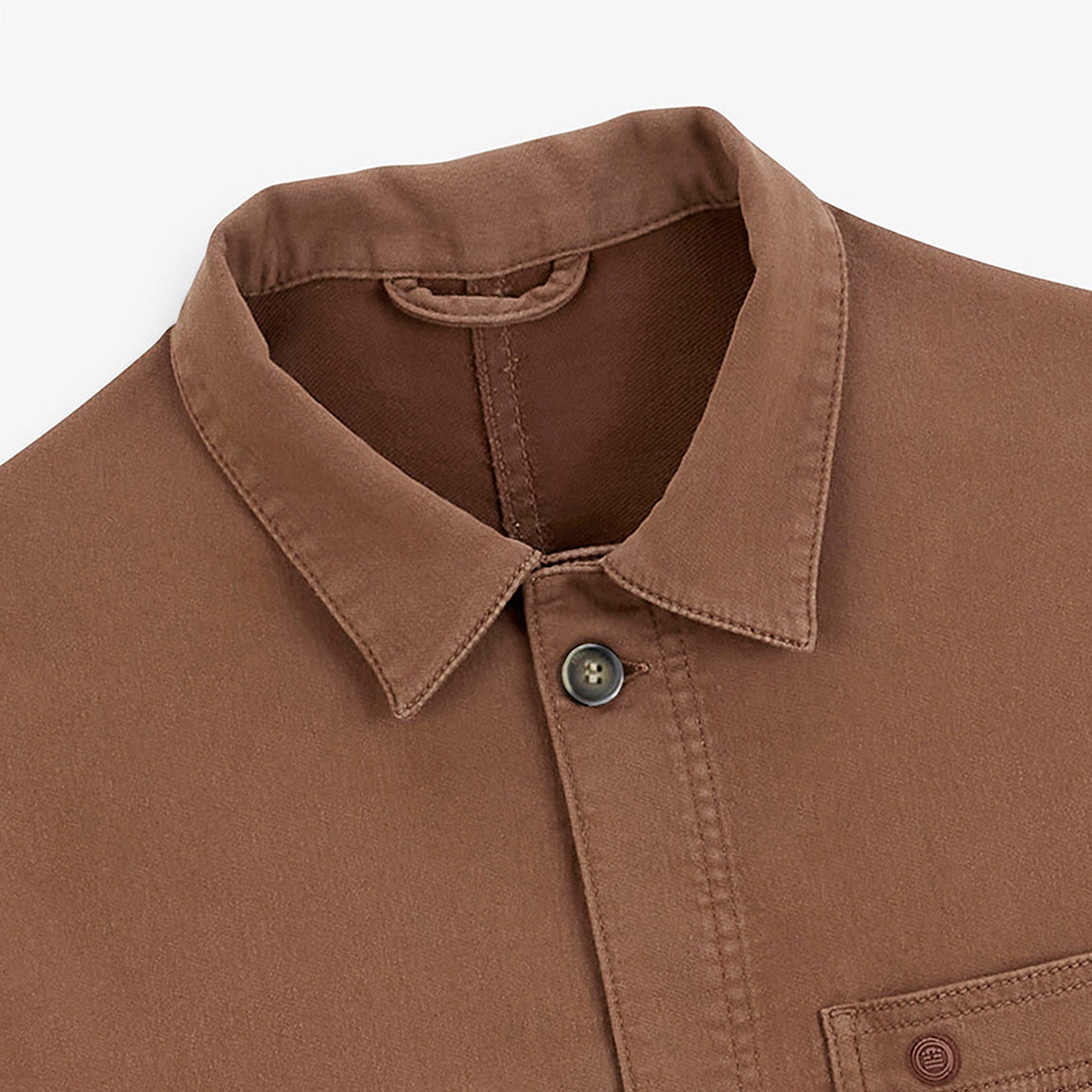 Veste worker Wendel chevron coton marron brownie