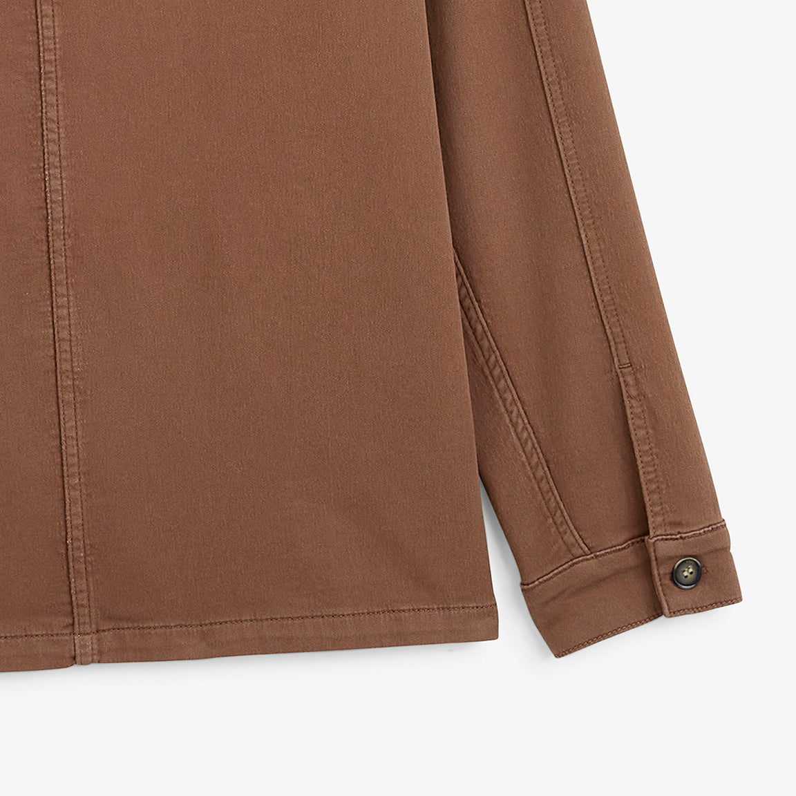 Veste worker Wendel chevron coton marron brownie