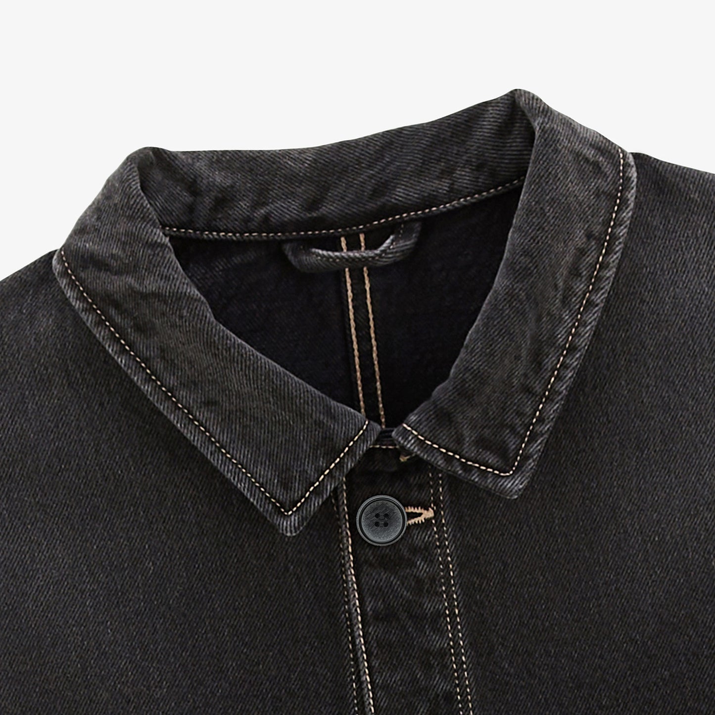 Wendel worker jacket in dark gray denim