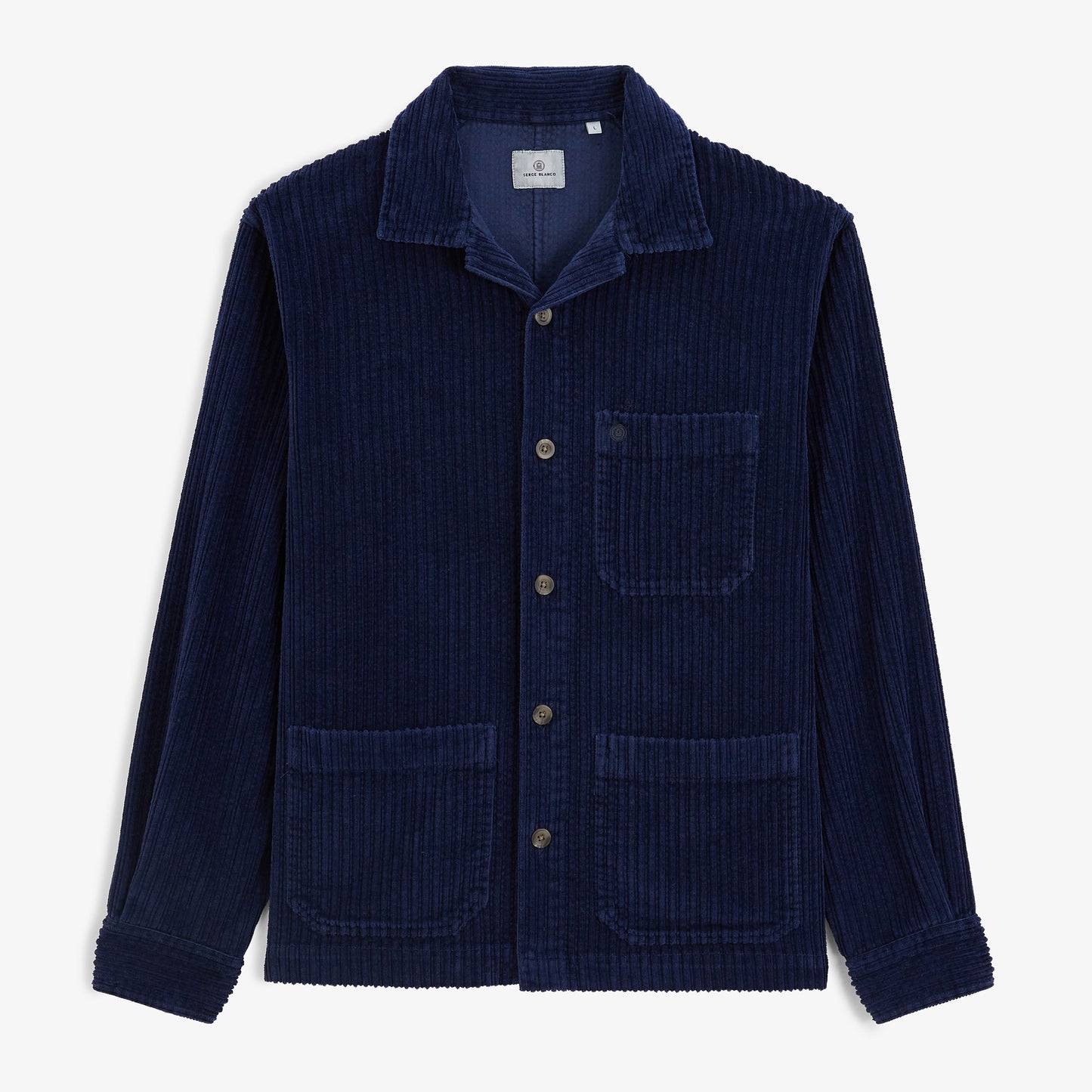 Veste worker Wael velours côtelé bleu marine
