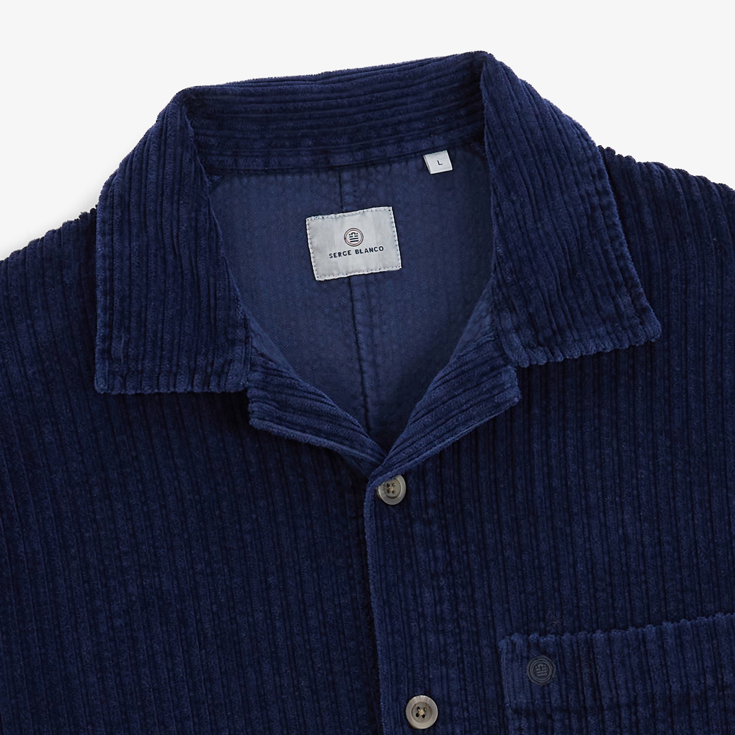 Veste worker Wael velours côtelé bleu marine