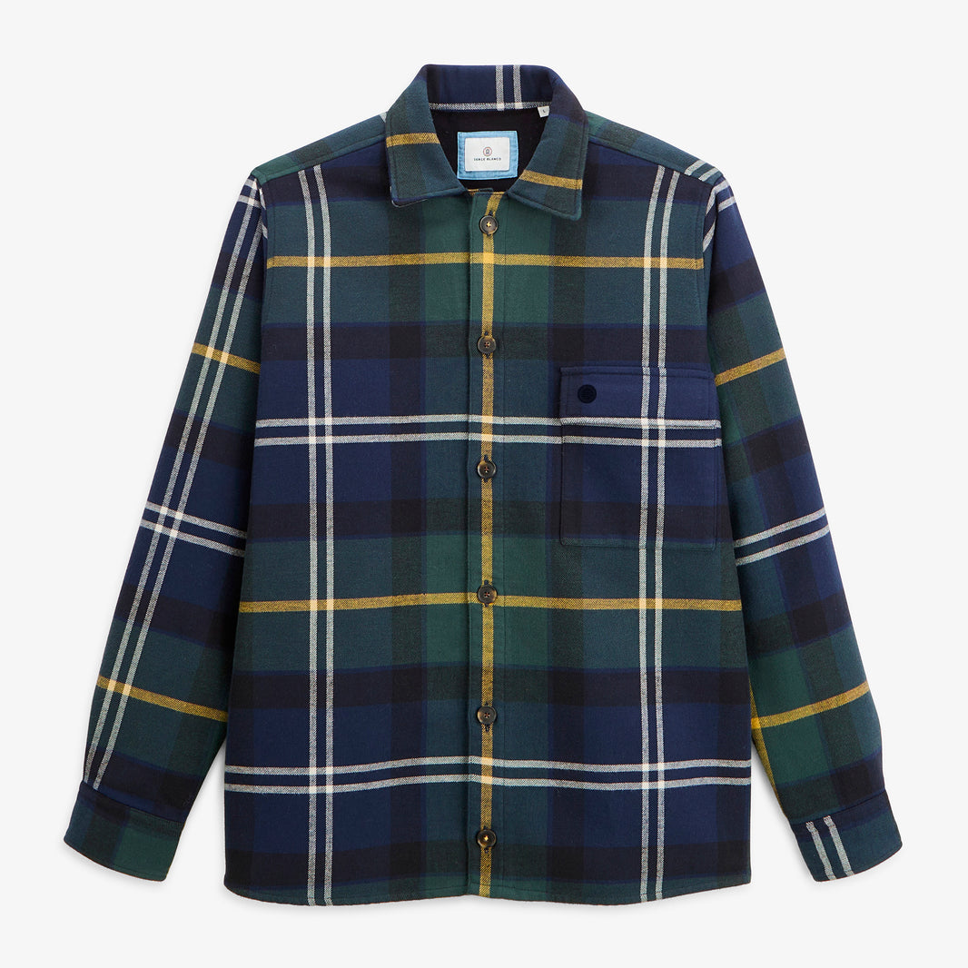 Veste worker Wael carreaux vert pivert