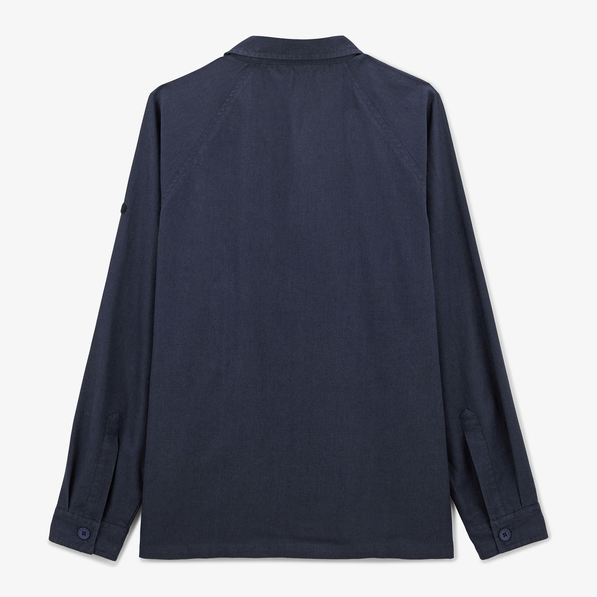 Wakura worker jacket in midnight blue linen