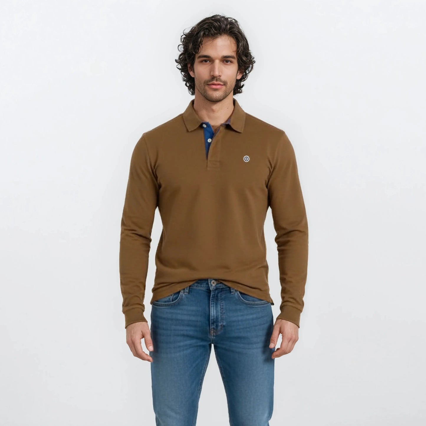 Maillot de rugby manches longues brode dos fauve homme SERGE BLANCO