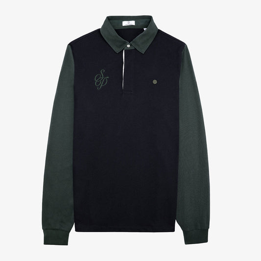 Maillot de rugby noir et vert anglais Section Paloise homme serge blanco