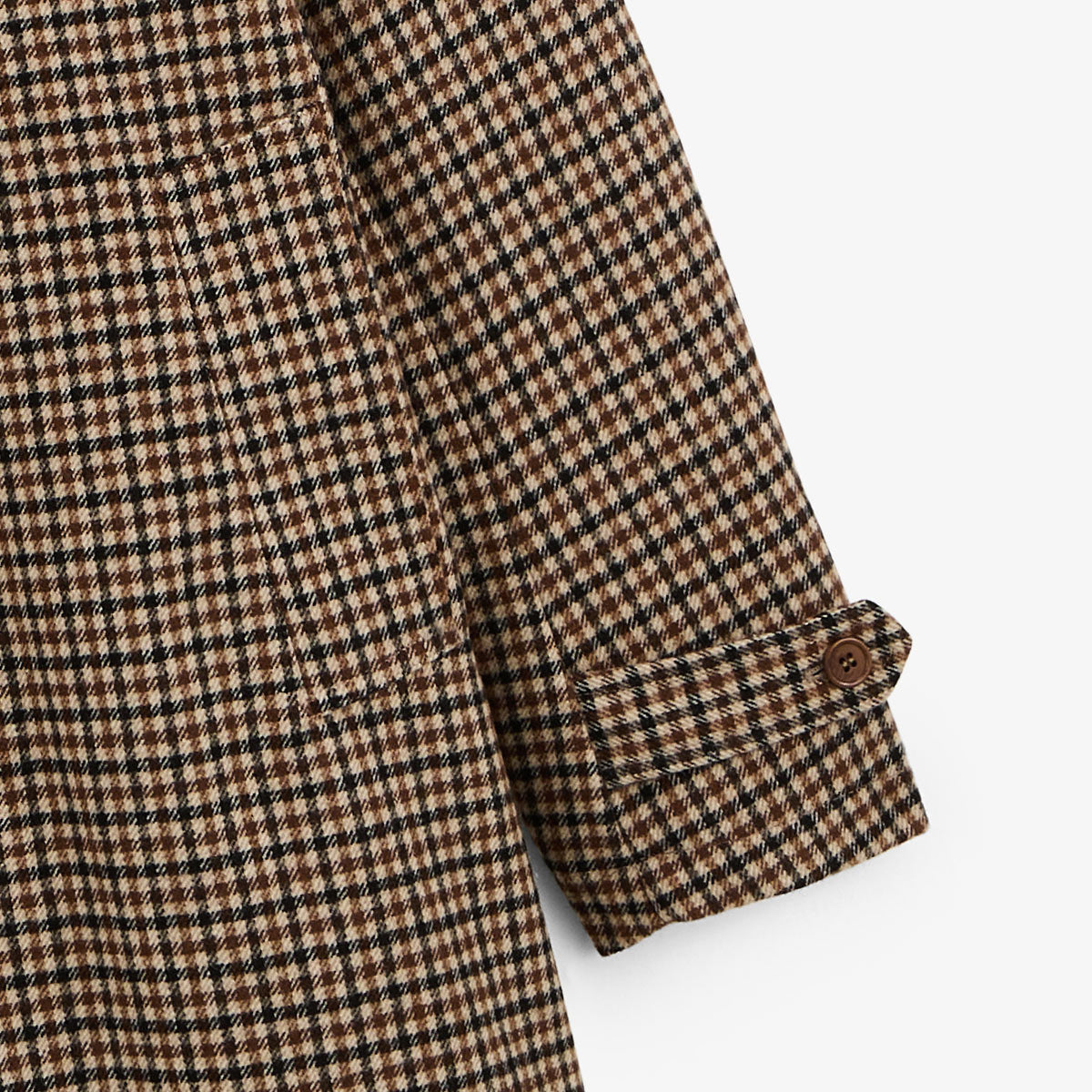 Manteau Dante noisette à carreaux en laine homme SERGE BLANCO