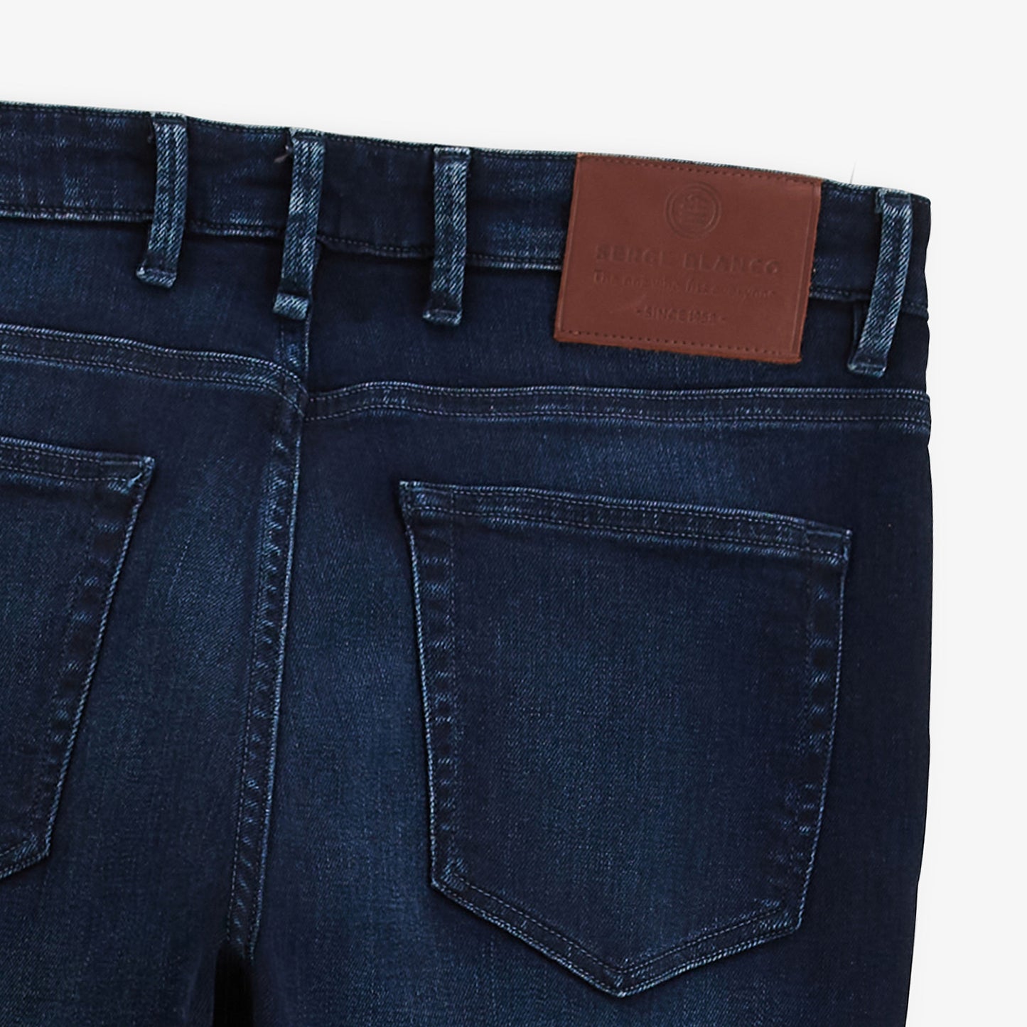 Jean 325 slim en denim stretch Powertwist bleu foncé délavé