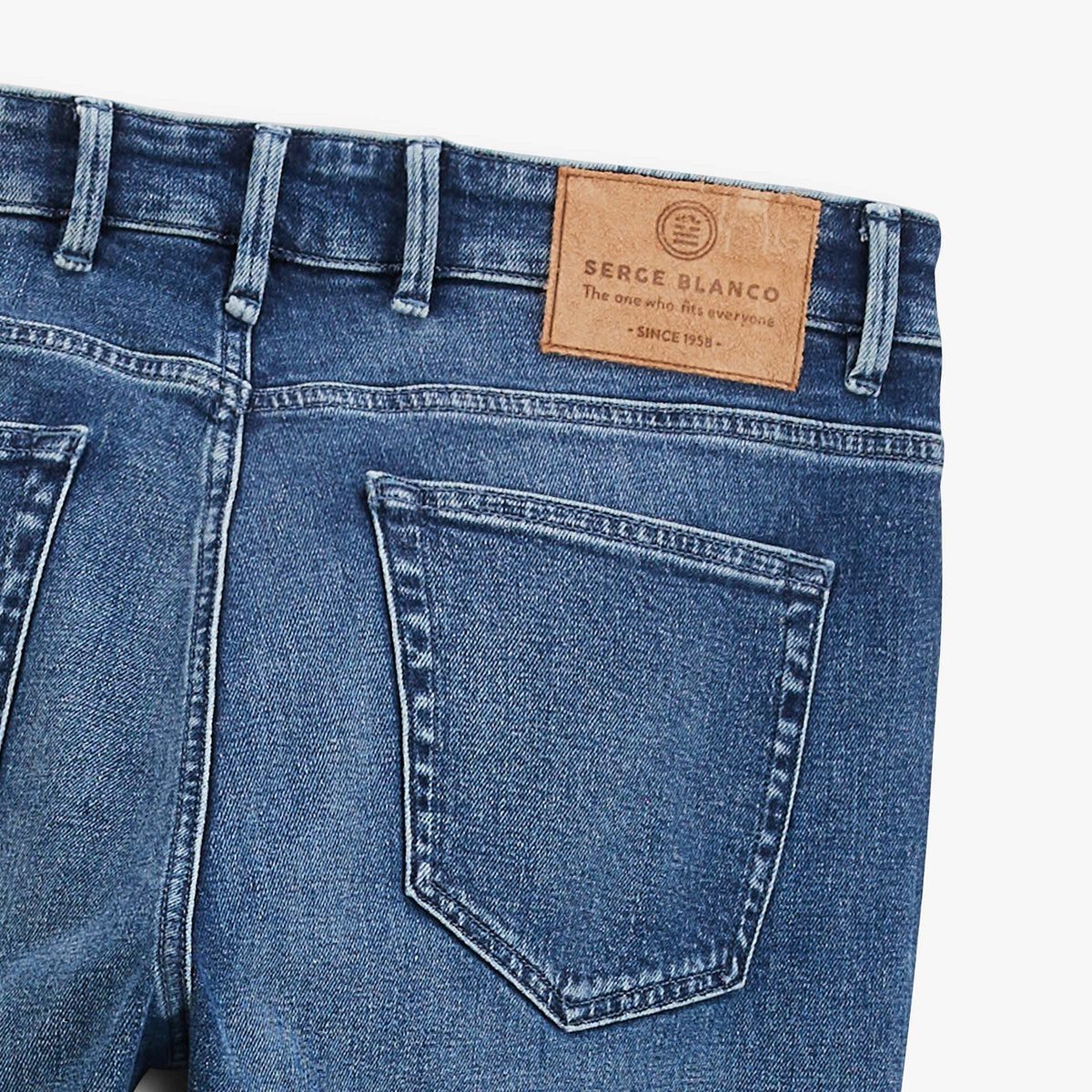 Jean 325 slim en denim stretch Powertwist bleu moyen délavé