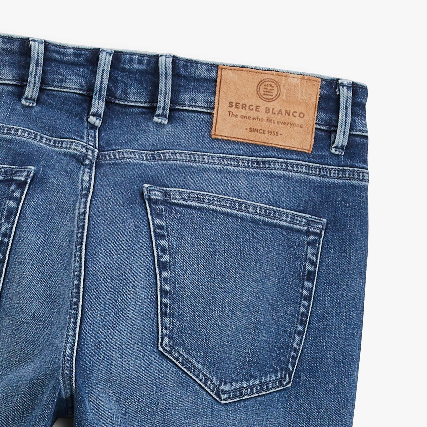 Jean 325 slim en denim stretch Powertwist bleu moyen délavé
