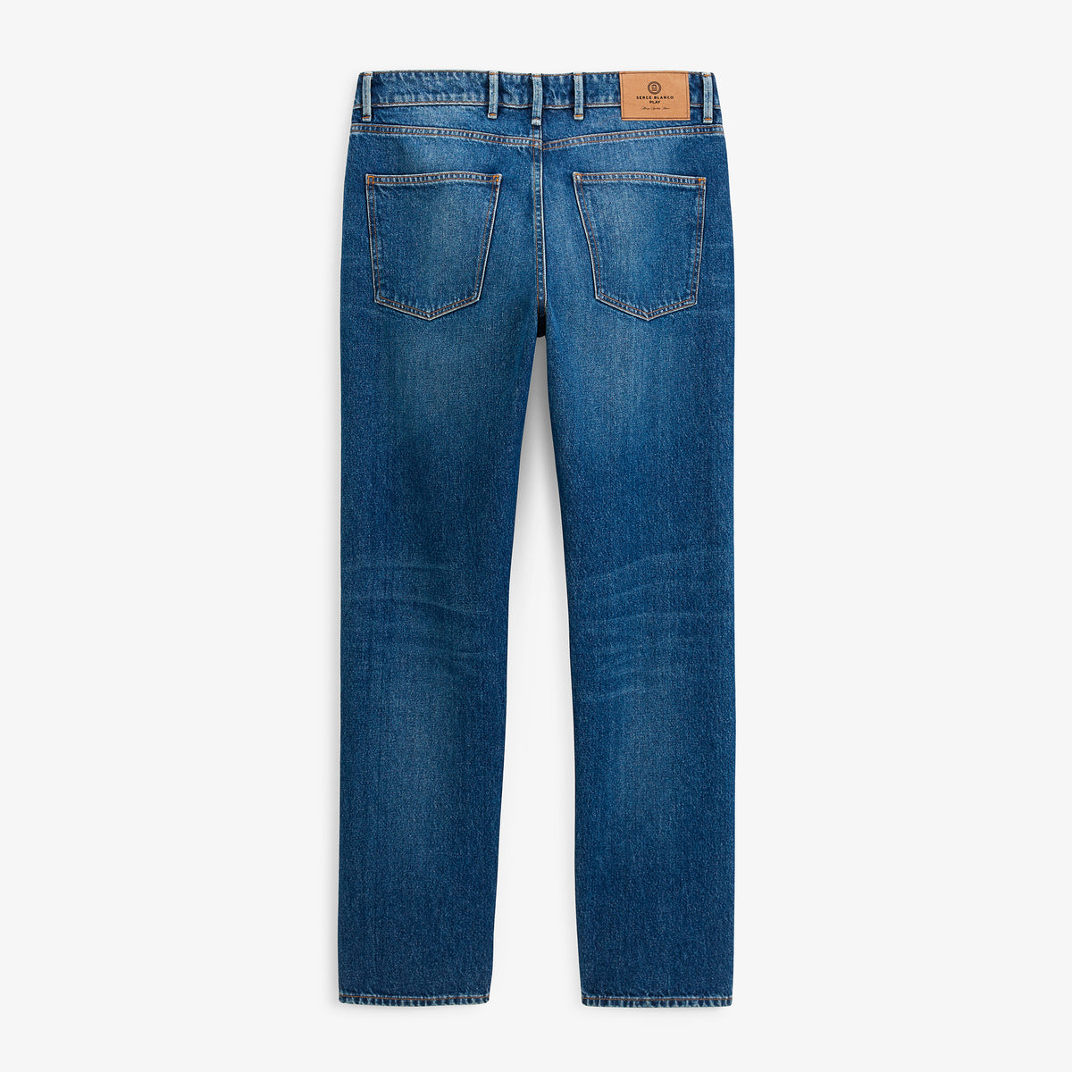 Jean 331 tapered en coton bleu stone délavé