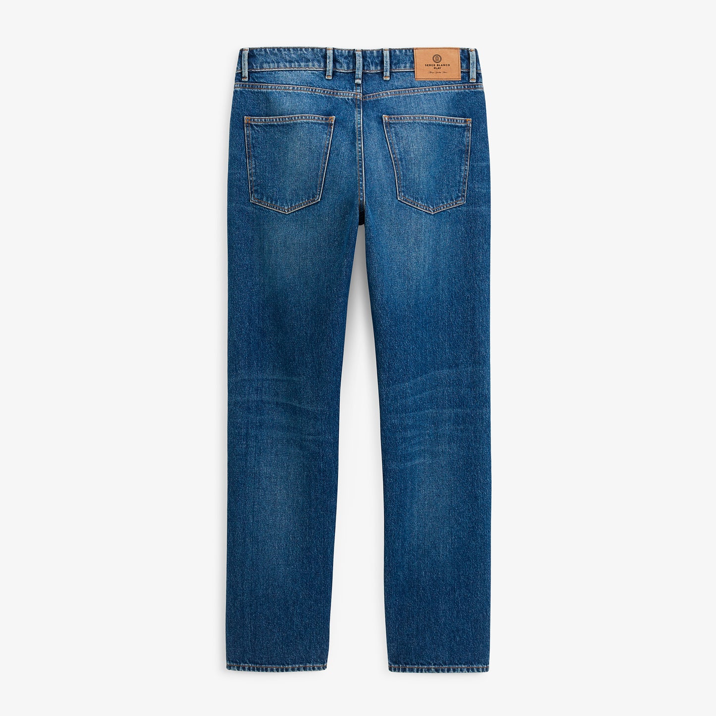 Jean 331 tapered en coton bleu stone délavé