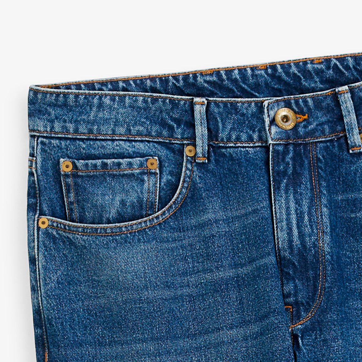 Jean 331 tapered en coton bleu stone délavé