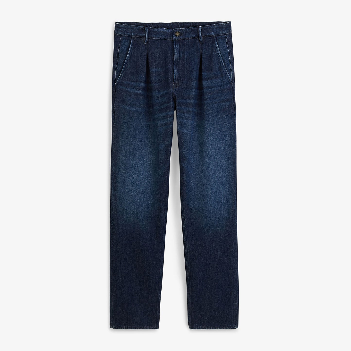 Pantalon 520 élastique à pinces en coton bleu denim