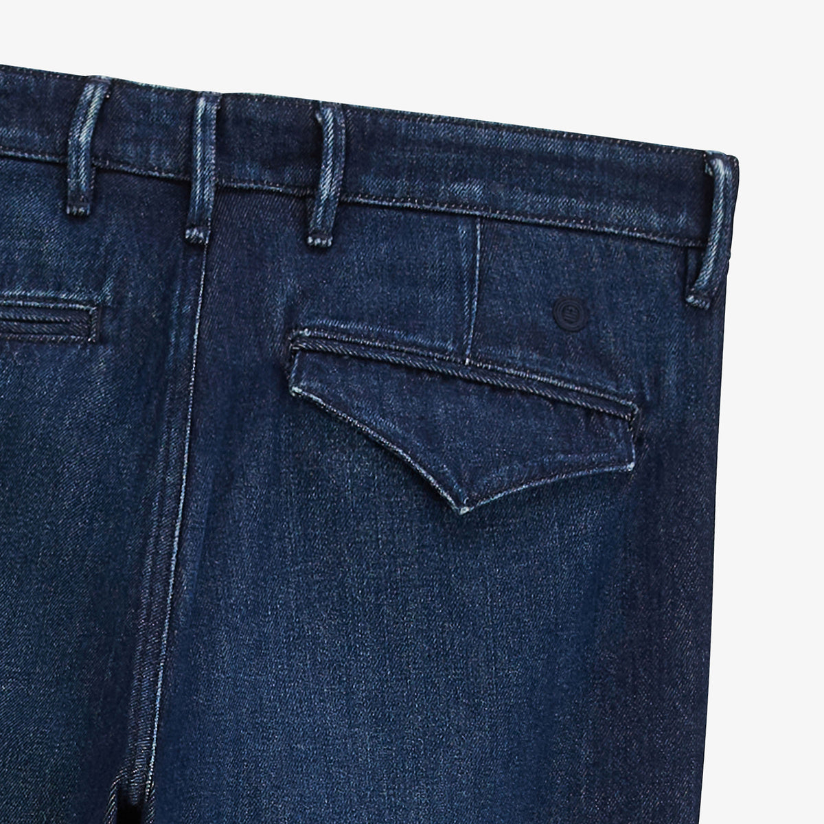 Pantalon 520 élastique à pinces en coton bleu denim