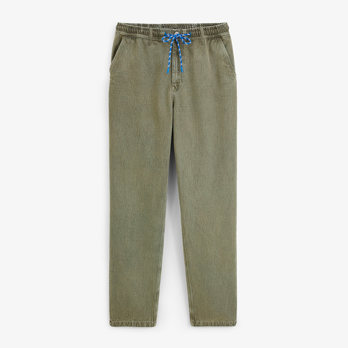 Pantalon 549 en coton twill texturé à taille élastiquée vert militaire SBPLAY
