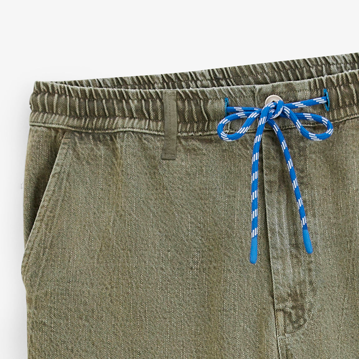 Pantalon 549 en coton twill texturé à taille élastiquée vert militaire SBPLAY