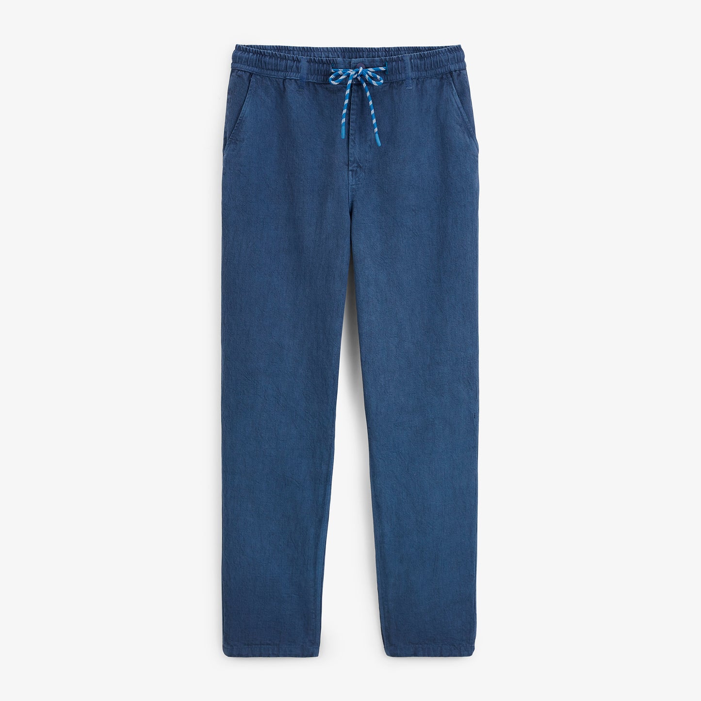 Pantalon 549 en coton twill texturé à taille élastiquée bleu PLAY