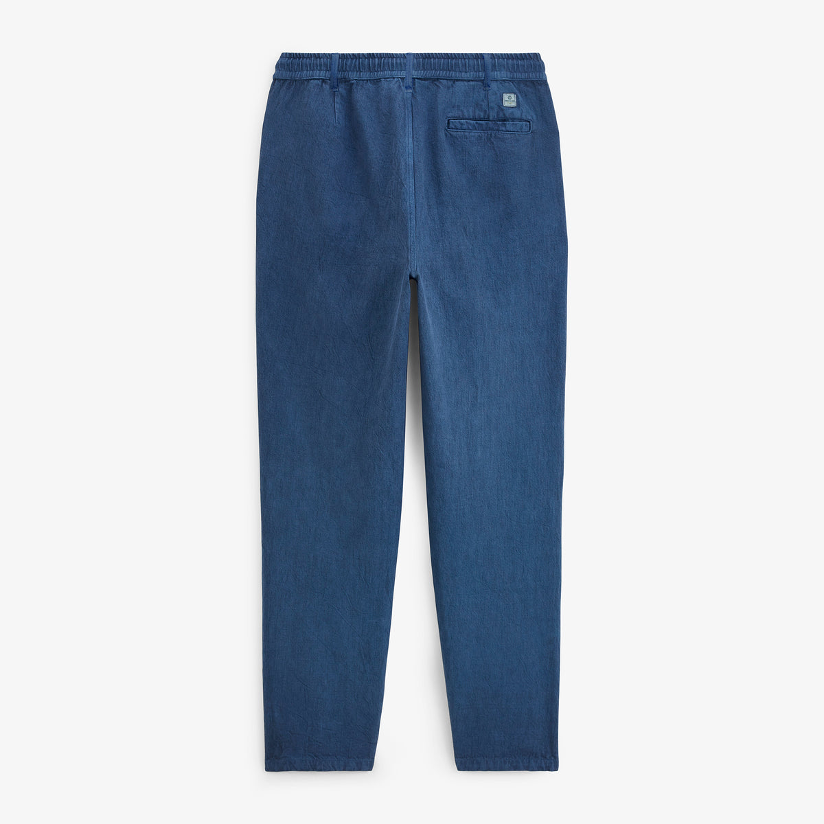Pantalon 549 en coton twill texturé à taille élastiquée bleu PLAY