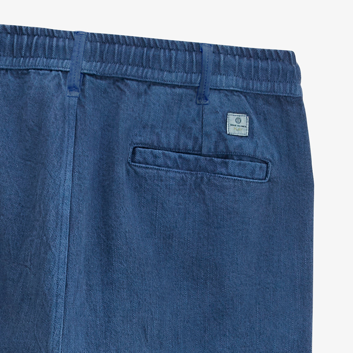 Pantalon 549 en coton twill texturé à taille élastiquée bleu PLAY