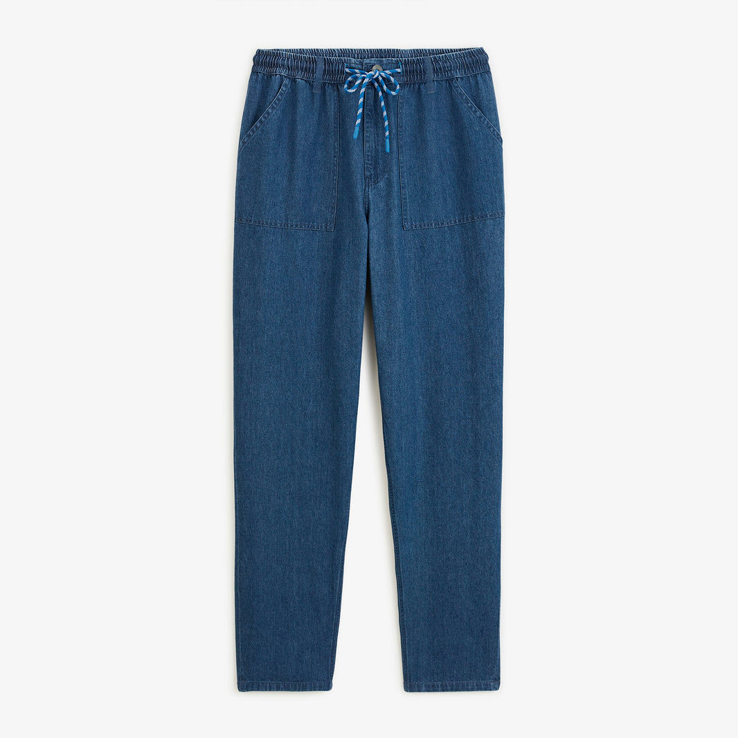 Pantalon 551 en coton à taille élastiquée bleu PLAY