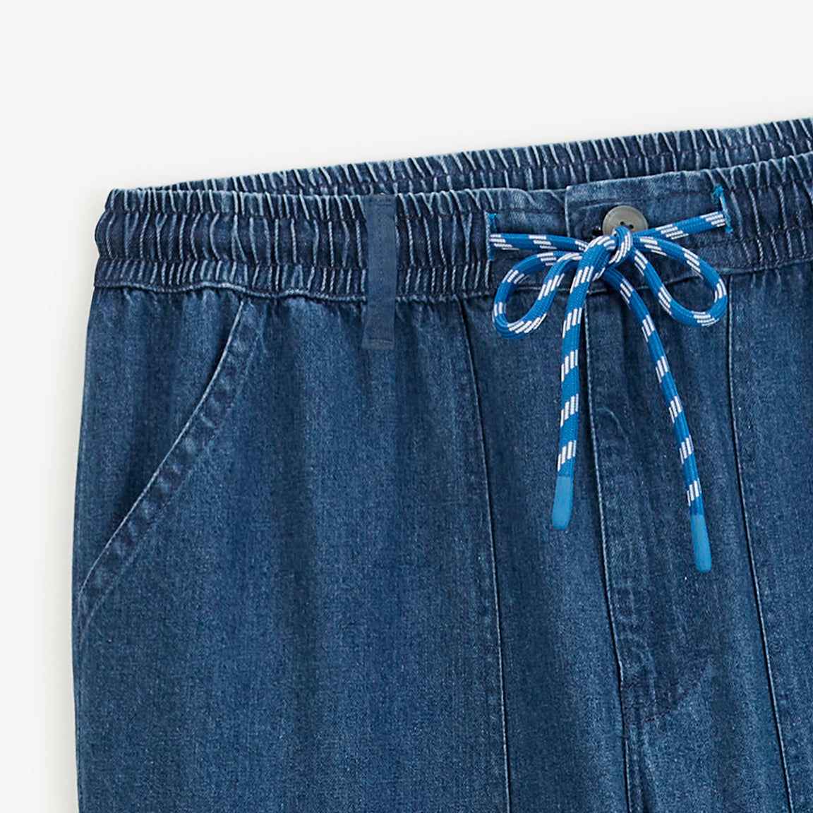 Pantalon 551 en coton à taille élastiquée bleu PLAY