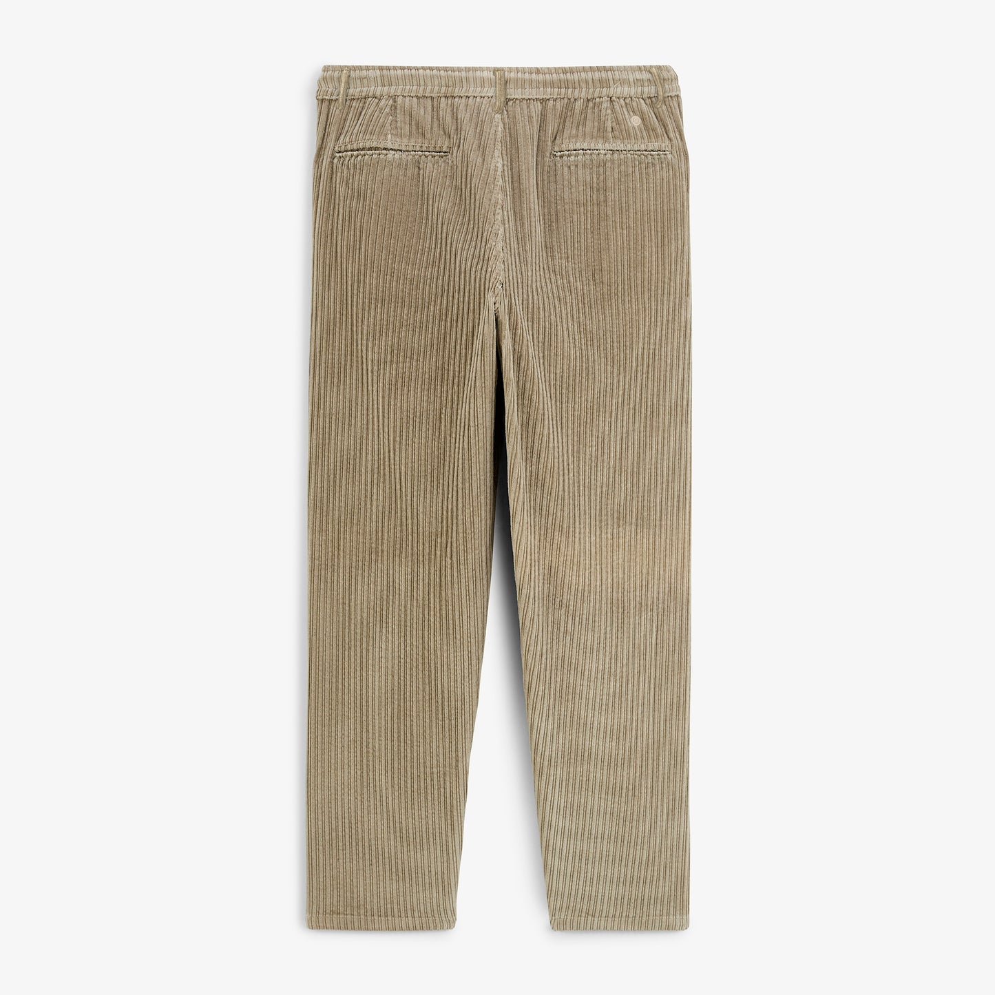 Pantalon 557 en velours côtelé stretch à taille élastiquée beige travertin