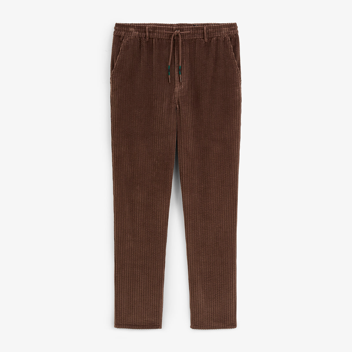 Pantalon 557 en velours côtelé stretch à taille élastiquée marron brownie