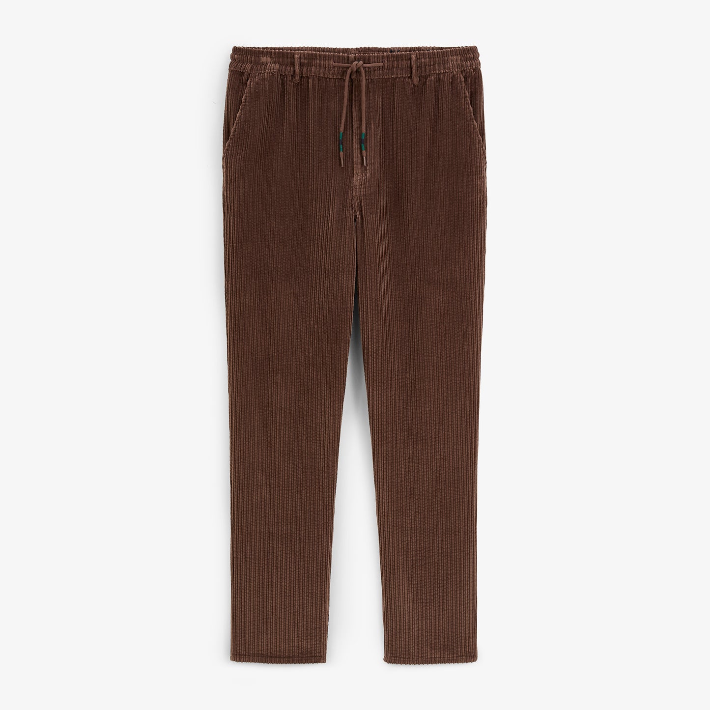Pantalon 557 en velours côtelé stretch à taille élastiquée marron brownie