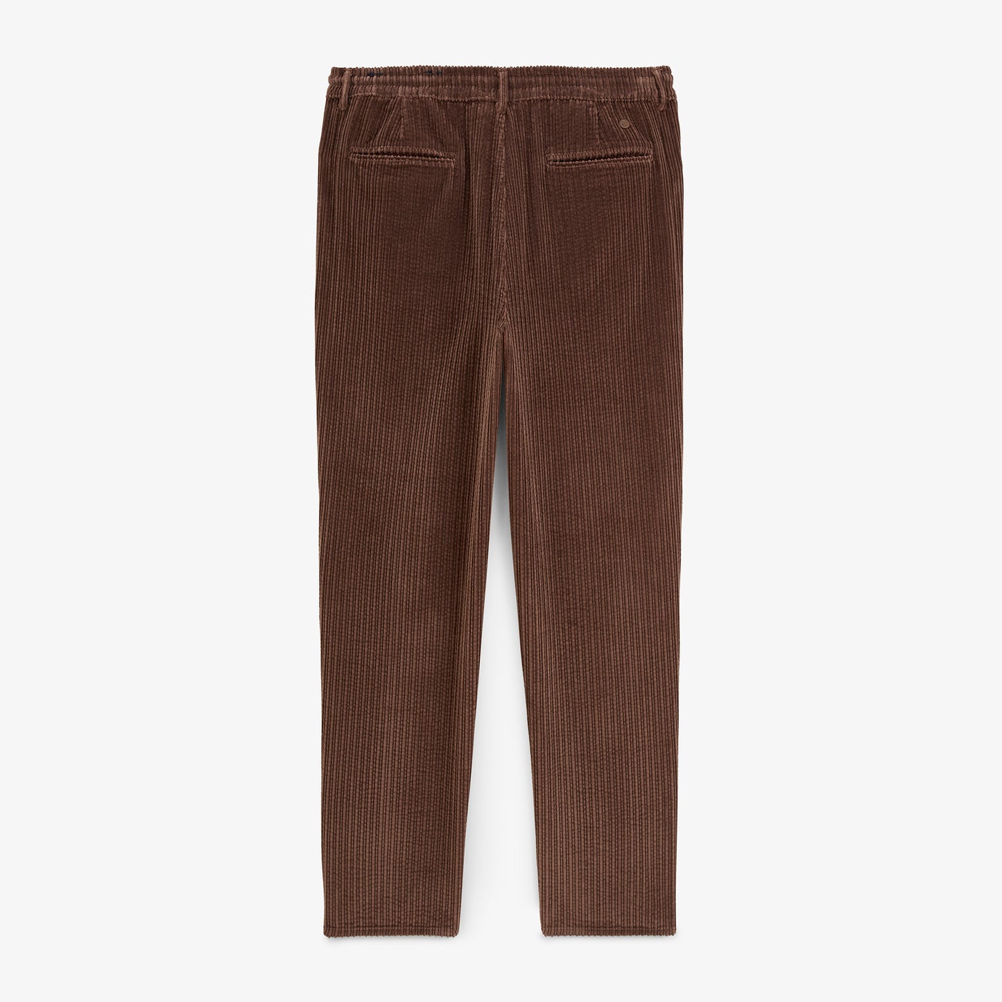 Pantalon 557 en velours côtelé stretch à taille élastiquée marron brownie