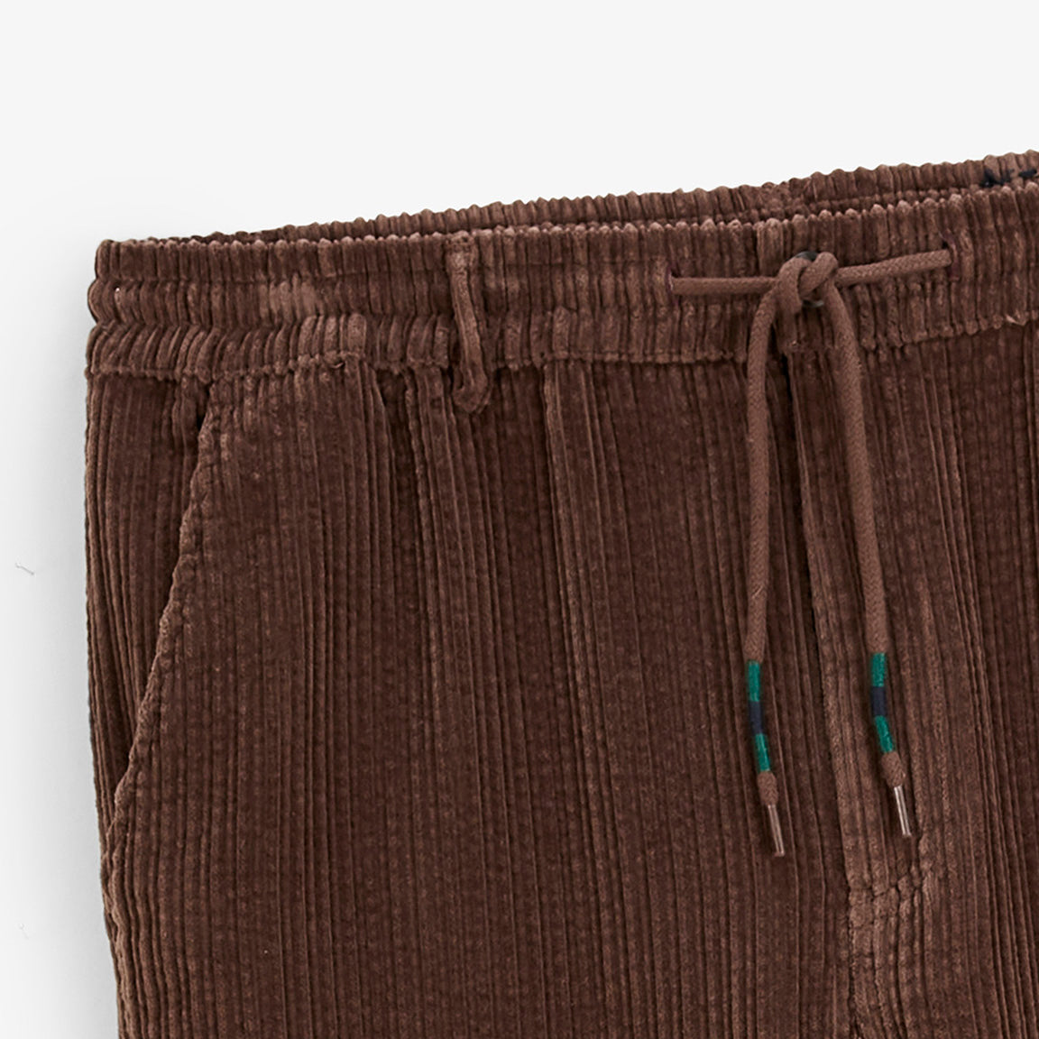 Pantalon 557 en velours côtelé stretch à taille élastiquée marron brownie