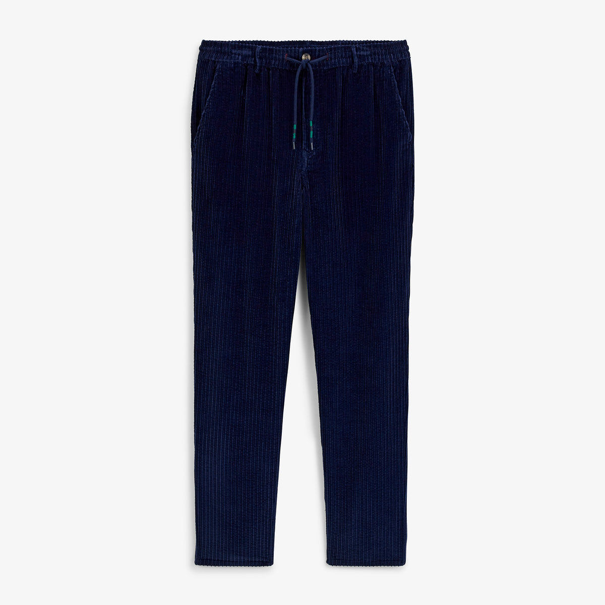 Pantalon 557 en velours côtelé stretch à taille élastiquée bleu marine