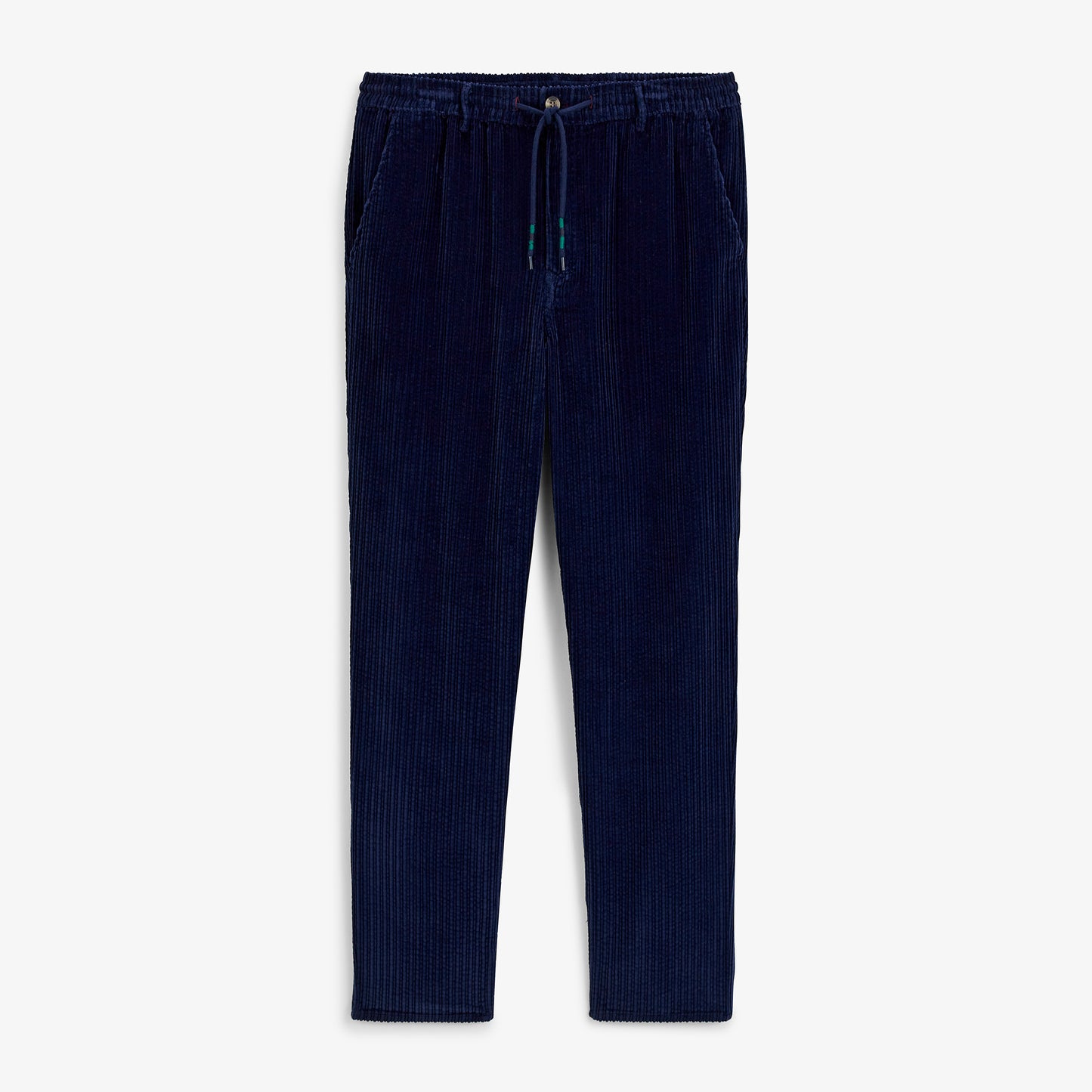 Pantalon 557 en velours côtelé stretch à taille élastiquée bleu marine