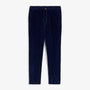 Pantalon 557 en velours côtelé stretch à taille élastiquée bleu marine