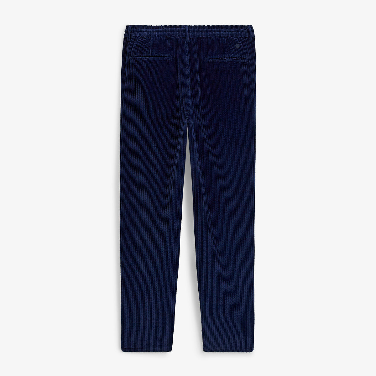 Pantalon 557 en velours côtelé stretch à taille élastiquée bleu marine