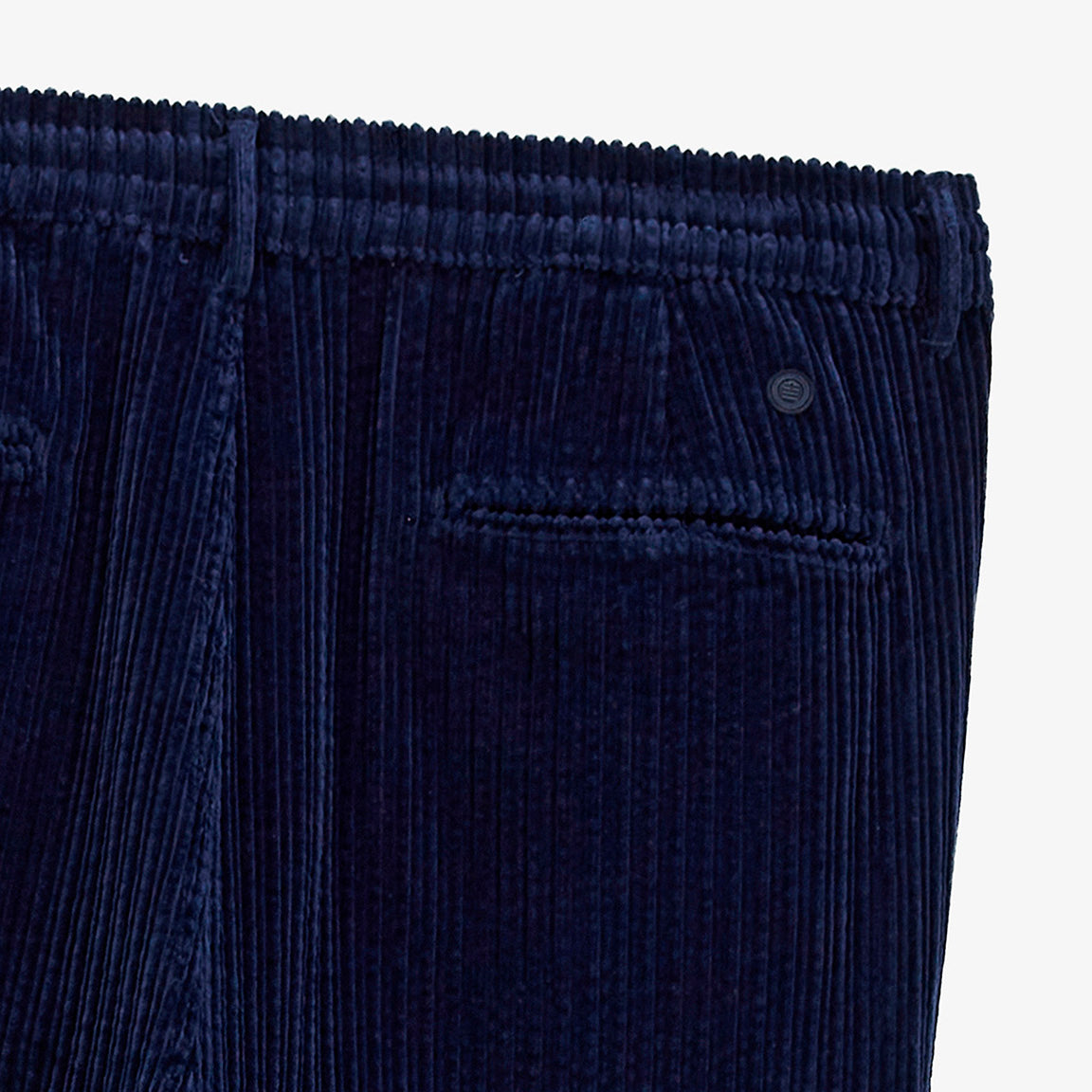 Pantalon 557 en velours côtelé stretch à taille élastiquée bleu marine