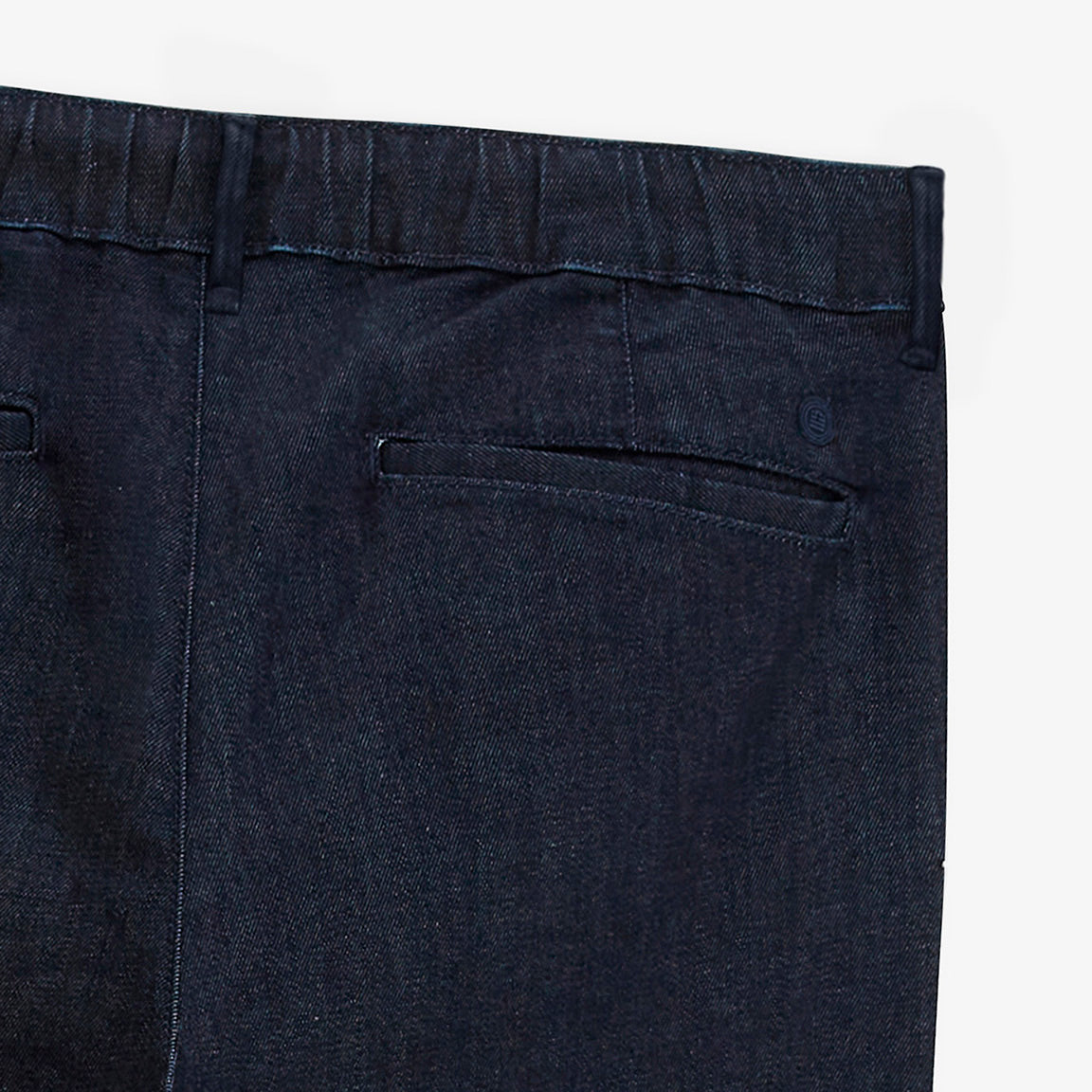 Pantalon 558 en denim stretch à taille élastiquée bleu brut