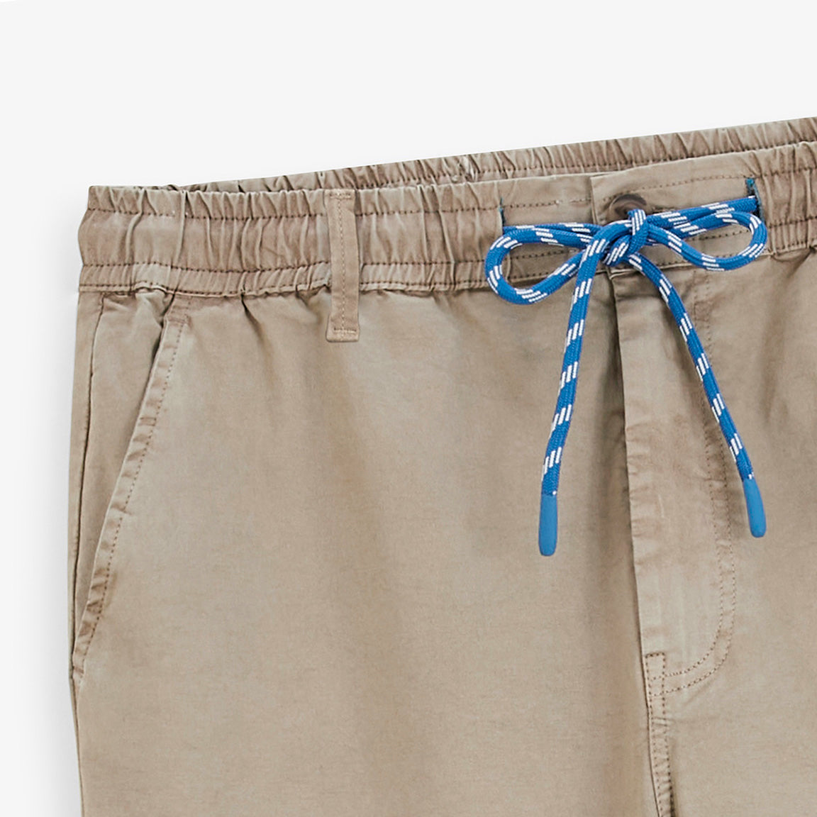 Pantalon 558 en coton stretch à taille élastiquée beige cachemire SBPLAY