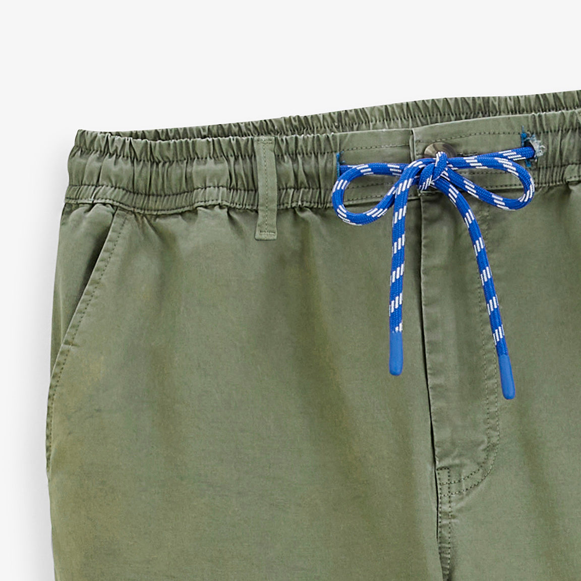 Pantalon 558 en coton stretch à taille élastiquée vert militaire SBPLAY