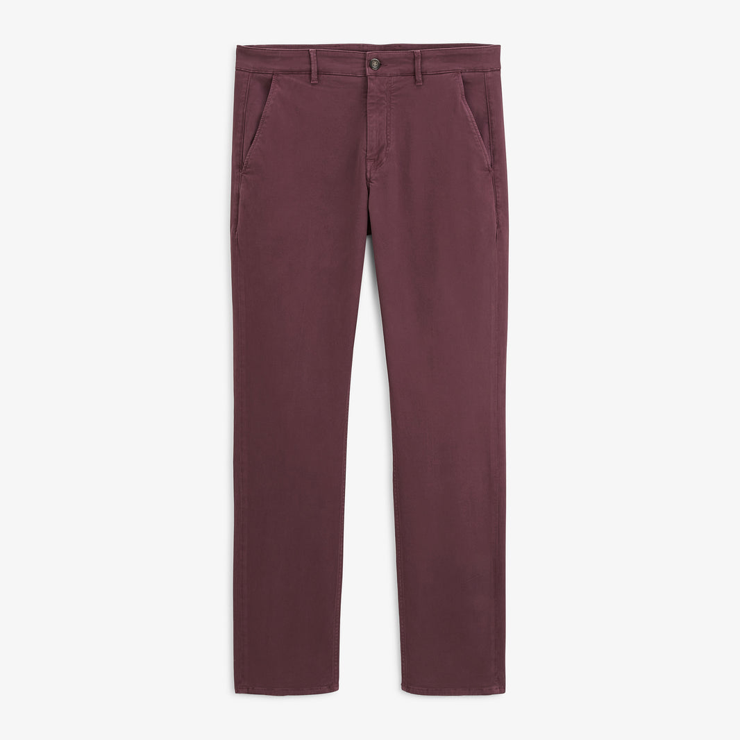 Chino 702 en coton stretch coupe confort rouge vigne