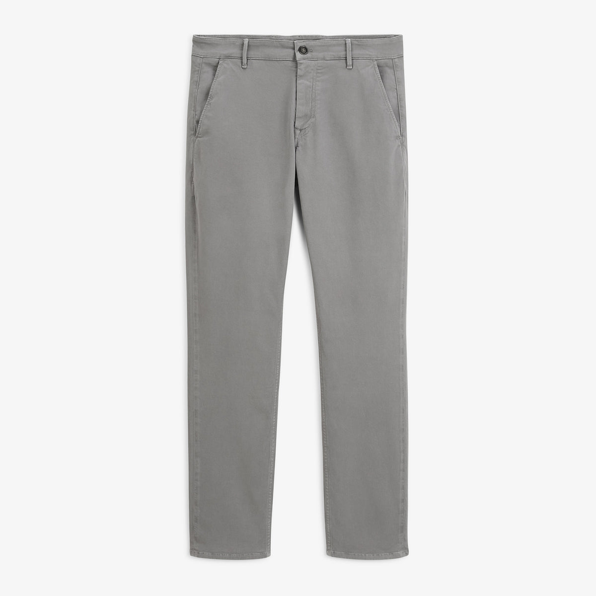 Chino 702 en coton stretch coupe confort gris plume