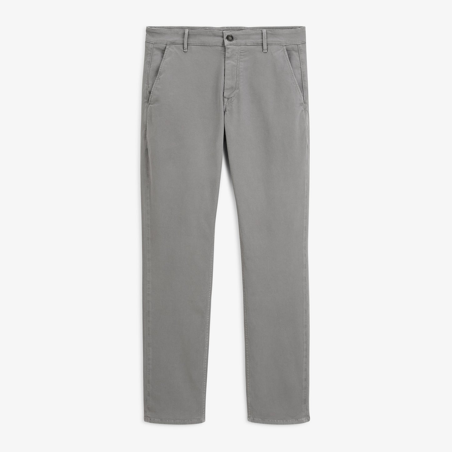Chino 702 en coton stretch coupe confort gris plume