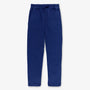 Pantalon 743 taille élastiquée en lin bleu coupe large