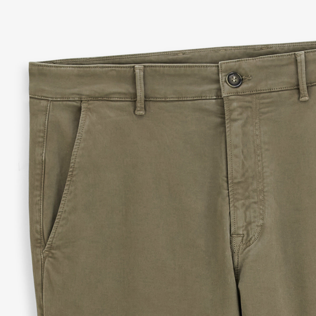 Chino 751 en coton stretch coupe droite vert militaire SBPLAY