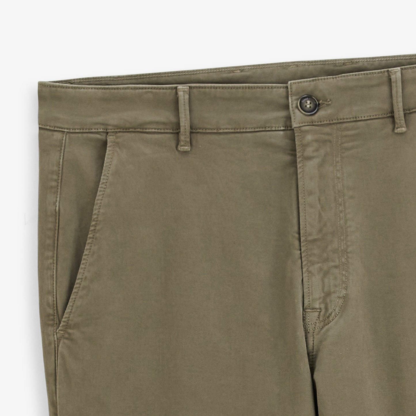 Chino 751 en coton stretch coupe droite vert militaire SBPLAY